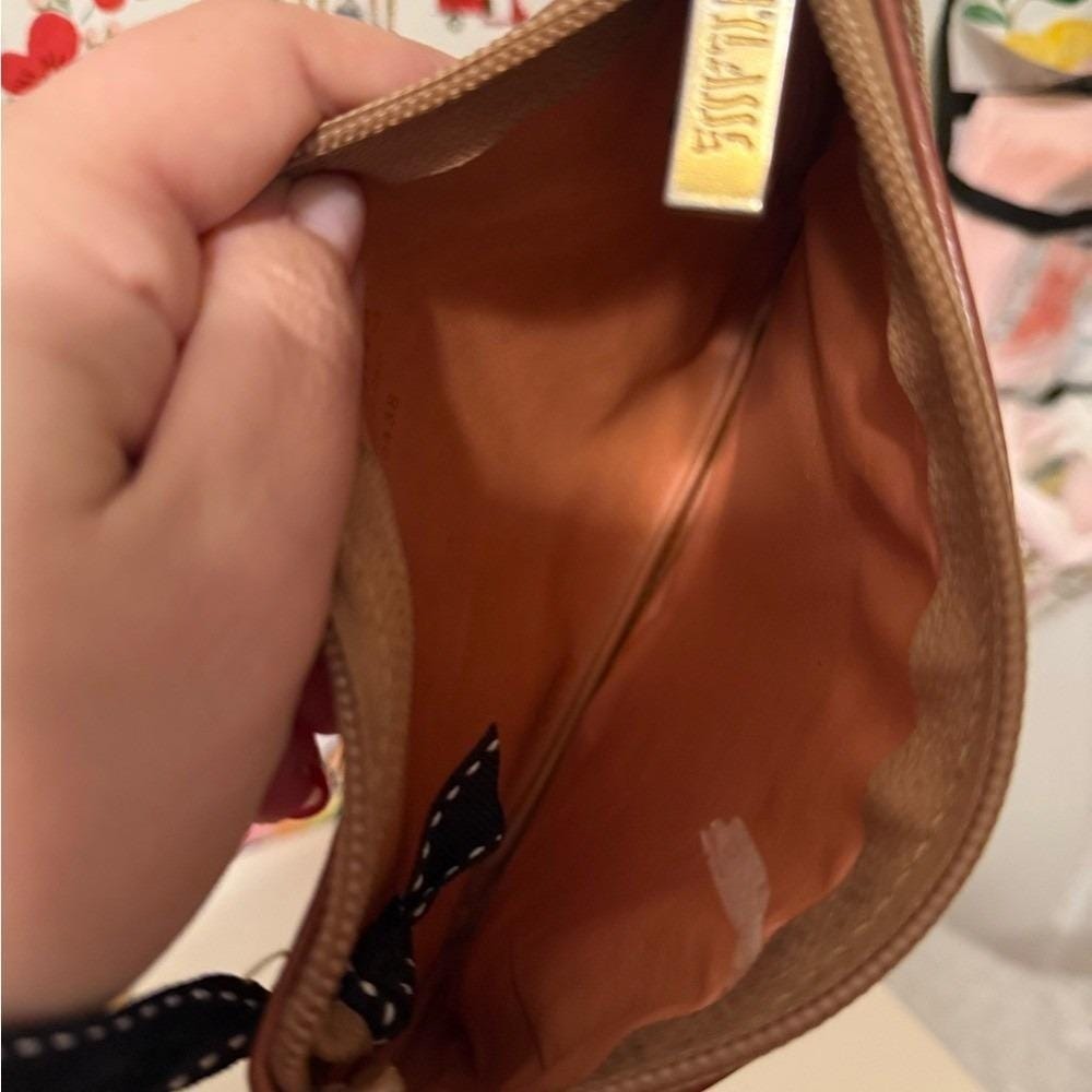 Alviero Martini 1a Classe Geo Map Crossbody Bag Tan Small Travel Pouch Italy - Picture 6 of 6